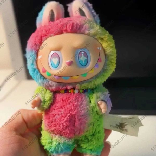 

Rainbow Labubu Monster Exciting Macaroon Series Doll Transformation Vinyl Plush Action Character Bag Charm Pendant X250429, C_color