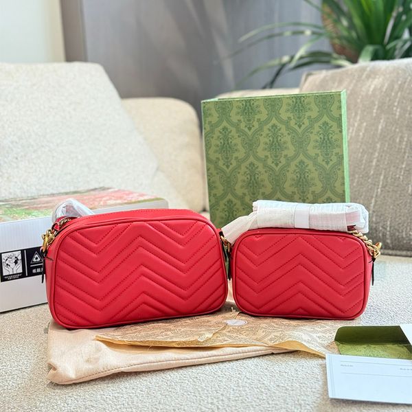 

Designer Bag Woman High-capacity Case Travelling Bag Marmont Series 7.48in 9.45in Camera Bag Large Capacity Shoulder Bag Crossbody Bag, Red