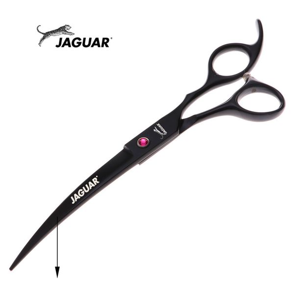 

Hair Scissors 7" Downward Curved Hairdressing Scissors Professional Black Shears Barber Using Dogs & Cats