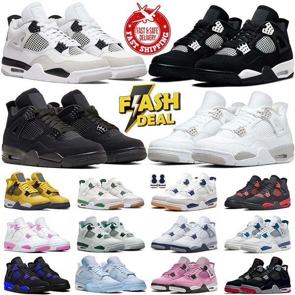 

Designer Men Women 4 4S Basketball shoes Sneakers s Panda Military Black Cat White Thunder Oreo Lighing Outdoor Sports Trainers Sneaker, #65