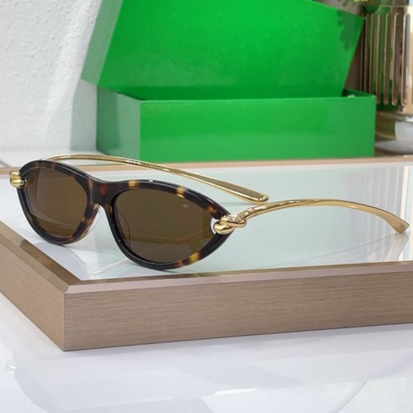 

BV1390S Luxury Womens Mens Knot Cat Eye Sunglasses Fashion Havana Brown Hollow Out Lenses Eyewear Outdoor Driving Travel UV Protection Glasses