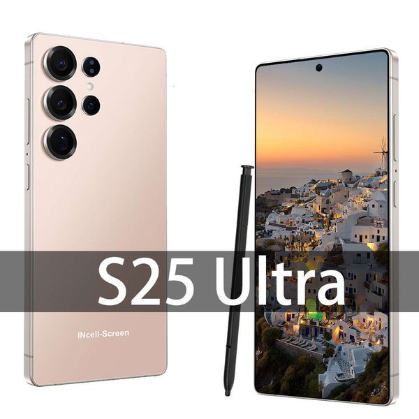 New S25 Ultra Cell Phone 7.3inch HD Original Global Version Mobile Phones 8000mAh Battery 5G Smartphone Dual SIM Card Android 14 Face Unlocked Cellphones