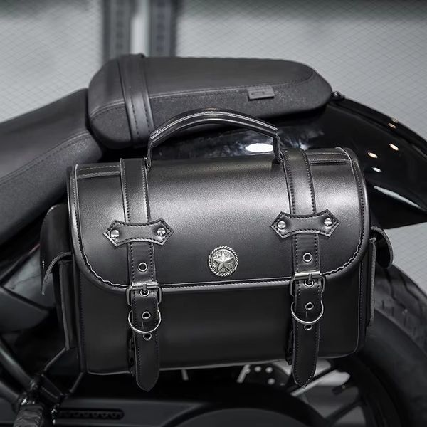 

Mirror Motorcycle Black Universal Saddlebag Large Capacity Side Bags Storage Tool For Harley Waterproof Modified Bag