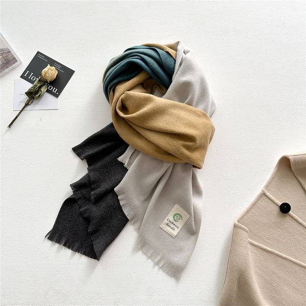 

Cashmere hand feel autumn winter gradient scarf --832028