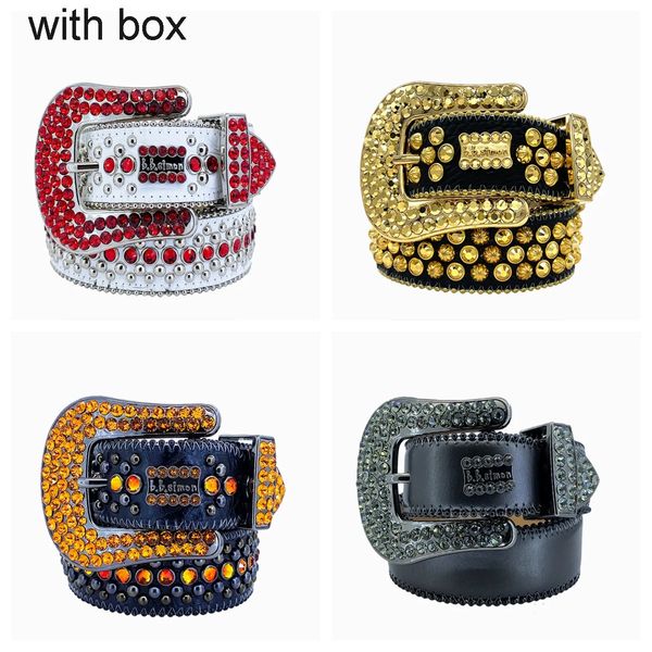 

Diamond belt Designer Bb Simon Belts For Men Women Shiny Diamond Belt On Multicolour With Bling Rhinestones As Gift, Gold