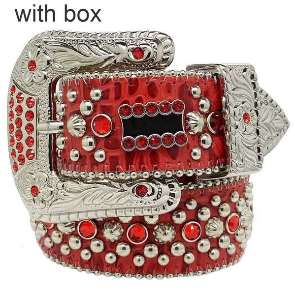 

Fashion Belts for Women Designer Mens Bb Simon rhie belt with bg rhies 1169ess, Black