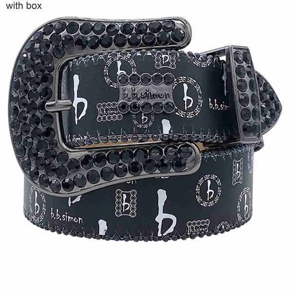 

Fashion Designer Bb Simon Belts for Women Men Shiny belt Classic dia Colorful letter print strap, Gold