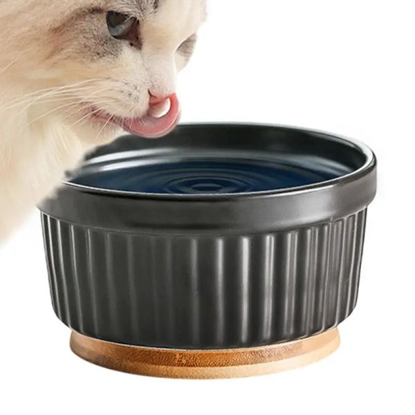 151835 The cat bowl is equipped with a dedicated phone holder, which allows the owner to place their phone while feeding and take care of the cat
