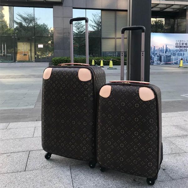 

Designer Suitcases Designer Luggage with Travel Wheels for Women 20" Carry on Luggage Four Wheels Men Trolley Rolling Bag Old Flower Brand, Blue