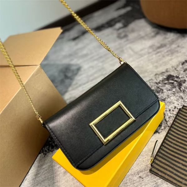 

2025 women designer bag shoulder bags crossbody chain bag woman plain purses letter Leather, Clear
