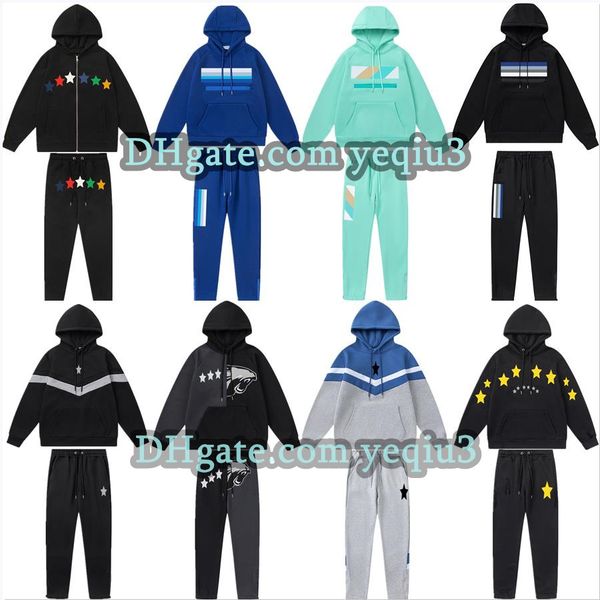 

Men Designer Hoodie Sports suit Tracksuits Flocking letters Pattern Classic Hoodie Trouser suit High-Quality Streetwear Sweatshirt suits Comfort Pullover, 8883-black