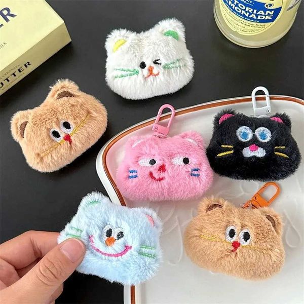 Multi-purpose Cute Plush Cat Keychain Funny Soft Bag Ornament Portable Trendy Doll Pendant Keyring SchoolbagXJ250115