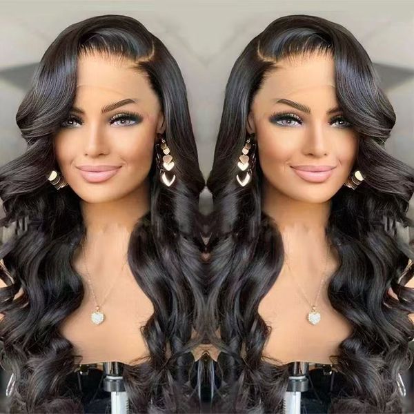

Wave type HD Body Wave Highlight Lace Front Human Hair Wigs For Women Lace Frontal Wig Pre Plucked Honey Blonde Colored Synthetic Wigs, #6