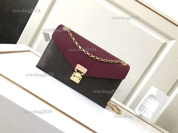 

Designers Genuine Leather Shoulder Bags Purse Woman Fashion Clutch Wallet S-shaped Lock Classic Pallas Bag Card Holder Money, Color 3