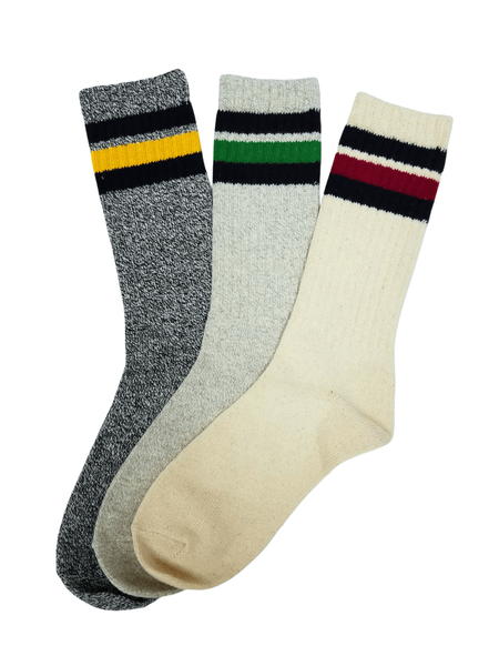 

mens thick thread retro knitted socks for autumn winter fashionable traffic light yarn pattern, Beige