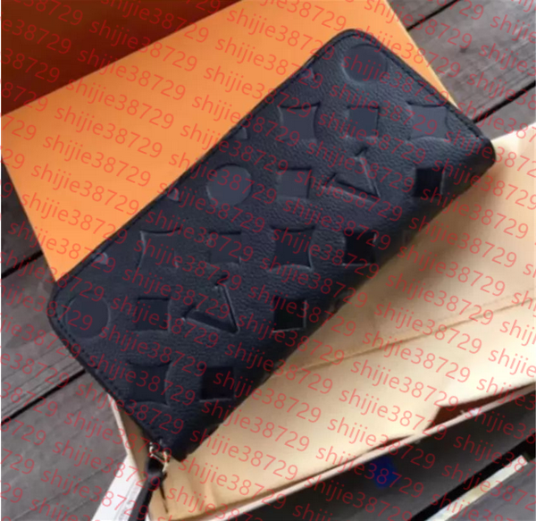 

Designers ZIPPY WALLET Leather Single Zipper Long Wallets Luxury Embossed Clutch Coin Purse Card holder With Box dust bag serial number, 3#