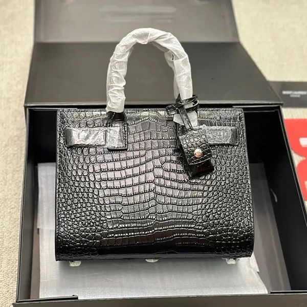 

Tote women's crossbody Sac De Jour handbags Designer Bag Shoulder Bags Crocodile Handbag, Champagne
