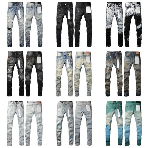 

mens designer skinny men pencil high quality purples hip hop streetwear fashion jean casual joggers pant slim fit jeans pants, Style1