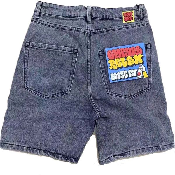 

jeans jnco baggy Y2K Haruku Hip Hop Pattern Oversized Denim Mens Womens Retro Gothic Basketball Shorts Streetwear Homme Casual Bermuda Trousers asian size s-xxl, Denim shorts 35
