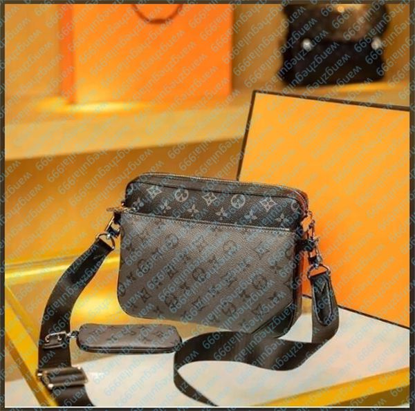 

Mens schoolgirl Totes Bag Purses Fashion Handbags Leather TRIO Messenger Bags Shoulder new Classic fashion men messenger bags cross body school purse, T18