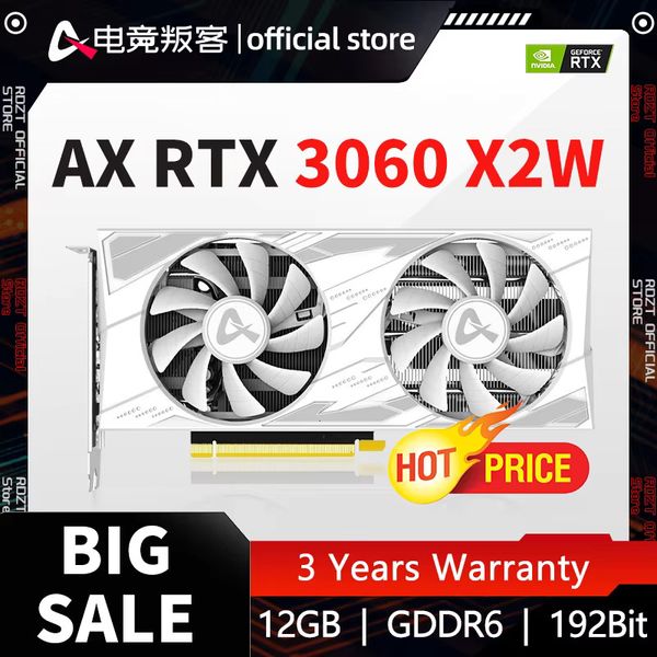 AX-Power By INNO3D GEFORCE RTX 3060 Graphic Card 12GB X2W 192Bit GDDR6 RTX3060 Gaming GPU New 12