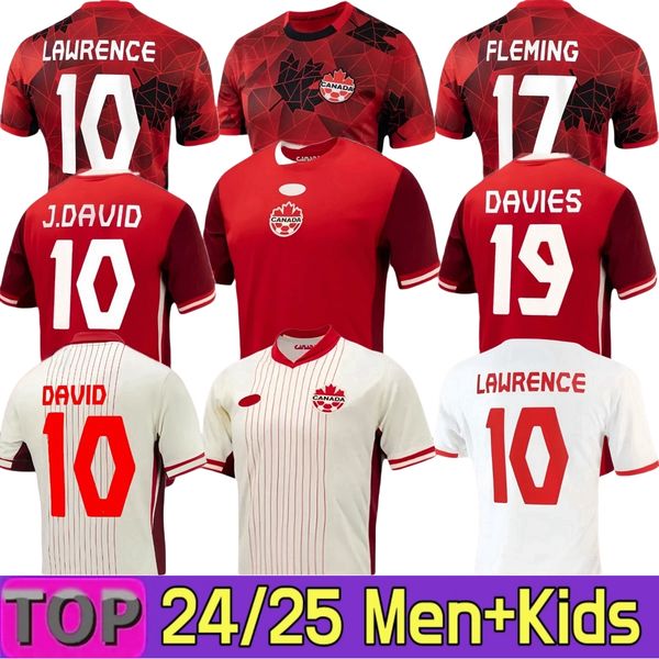 

4XL 24/25 Canada Soccer Jerseys DAVIES J.DAVID Uniforms national team LARIN 2024 UGBO CAVALLINI MILLAR EUSTAQUIO FRASER 2025 football shirt home away MEN KIDS KIT, 2024 home aldult+patch 2