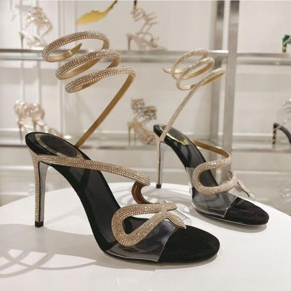 

Designer ReneCaovilla Sandals High heels Luxurvs Designer shoes heels Paris Dress Classics Women 10cm Heels Black Golden Gold Wedding Bottoms Size 35-42 OE17777, 132 high heels 10cm