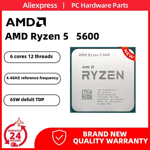AMD Ryzen 5 5600 CPU 6 12 R5 5600 3.5GHz AM4 7NM L3=32M AM4 B550 Arous Elite