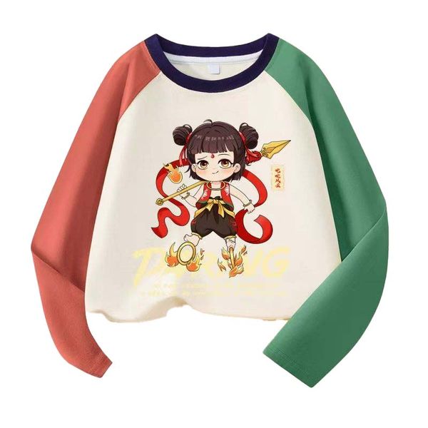 

anime nazha hoodie childrens designer clothes hoodie mens hoodies Haruku Scuffers Women Sweatshirts Streetwear Tops Grunge Y2k Clothes Gothic Korean asian size, Ivory