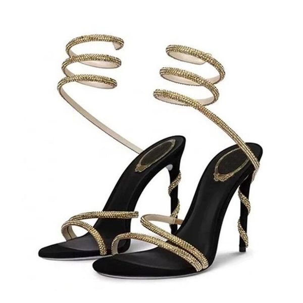 

Designer ReneCaovilla Sandals High heels Luxurvs Designer shoes heels Paris Dress Classics Women 10cm Heels Black Golden Gold Wedding Bottoms Size 35-42 OD29999, 114 high heels 11cm