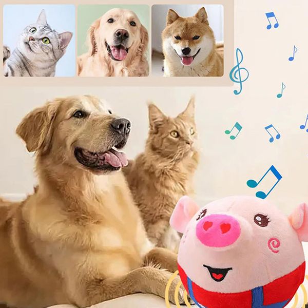 

Electronic Pet Dog Toy Ball Pet Bouncing Jump Balls Talking Interactive Dog Plush Doll Toys New Gift Bounce Boredom Toys