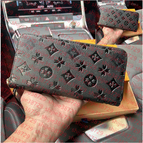 

Luxury Women Wallets Designers Long Wallets Men Business Wallet Fashion Clutch Bags Short Card Holder Purse Carry Around Lady Coins Bag, Black