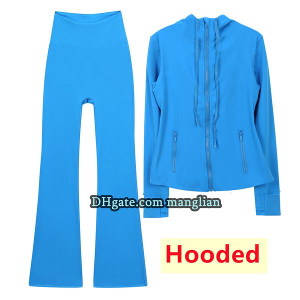 

Women Yoga Set 2 Pieces suit Jacket + Flared Pants Designer Jacket Set Zippered Sports Jacket and Slim Fit Leggings for Yoga Pilates Running and Daily Fitness, Green