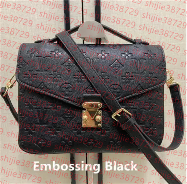 

Luxurys Designer bag Embossing flower pochette Women Handbag Messenger Bags Genuine Leather METIS Elegant Womens Shoulder Crossbody Bag, Brown