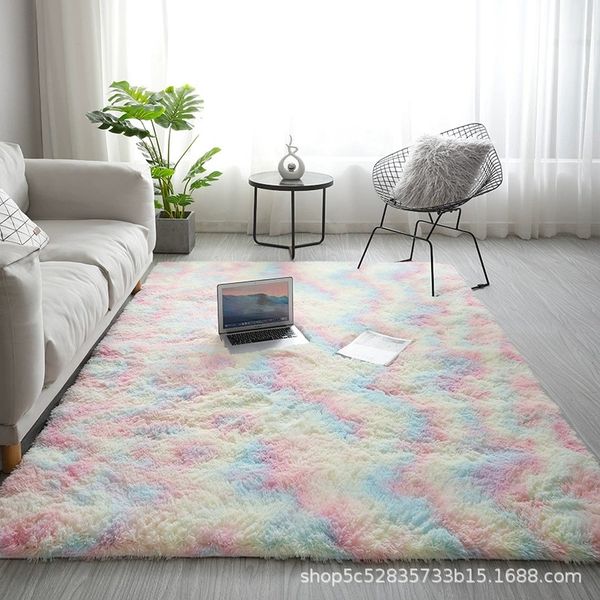 

Bedside Nordic Ins Living Coffee Table Full of Room Cushion Plush Net Celebrity Blanket or Mat