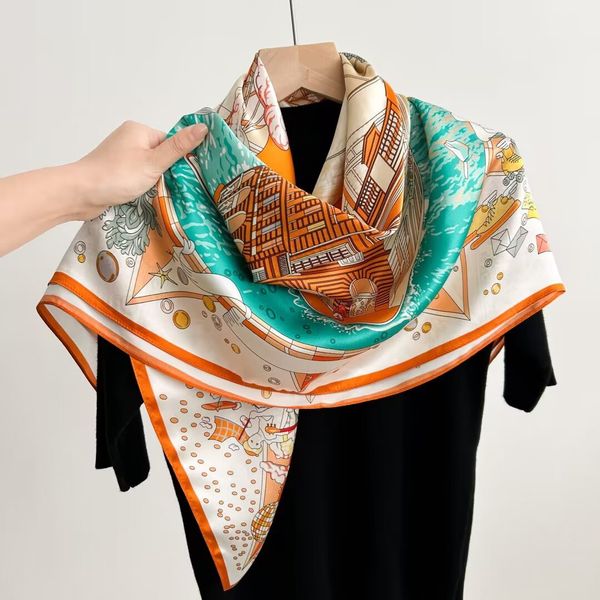 

Advanced Spring New 90 Silk Printed Scarf --896408