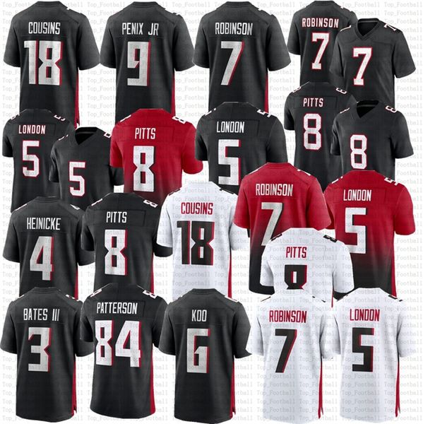 Michael Penix Jr Kirk Cousins Bijan Robinson Football Jersey Drake London Jalon Walker Younghoe Koo Darnell Mooney Terrell Vick Tyler Allgeier Kyle Pitts