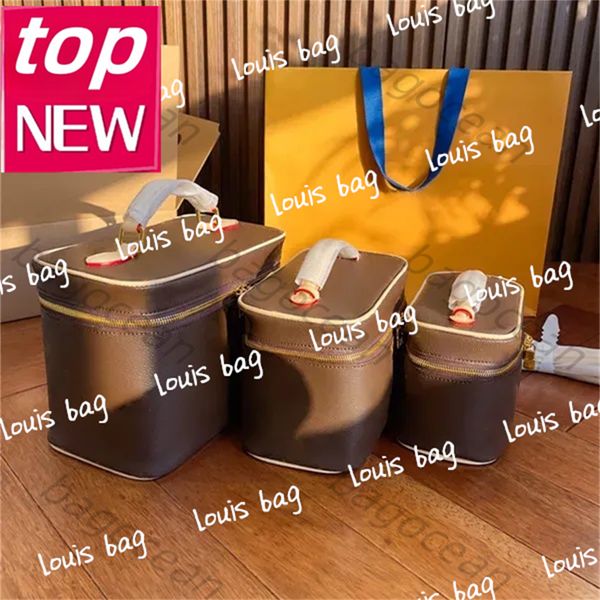 

Lady Cosmetic Fashion Nice Makeup Bag Women Designers Toiletry Travel Pouch Ladies Purses High Quality Handbag Bags, Brown