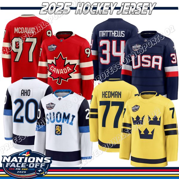 2025 4 Nations hockey jersey 2025 Nations jersey 4 nations face-off jersey canada jersey United States Jersey Finland jersey Sweden jersey Hockey Jerseys Hockey Wear
