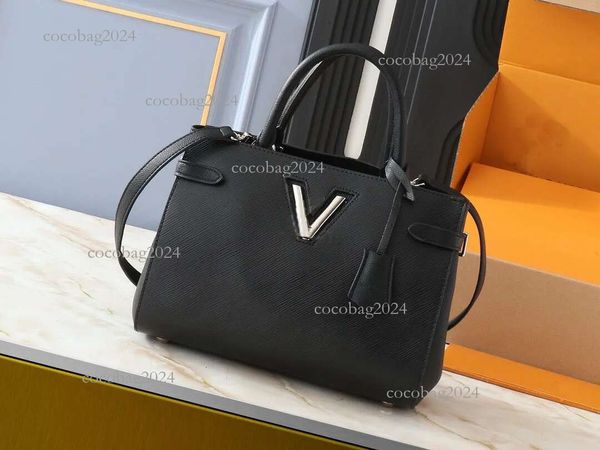 

twist tote Twist lock design handbags designer bag Genuine leather shoulder clutch handbag crossbody package evening bags M54811 M54810, Black