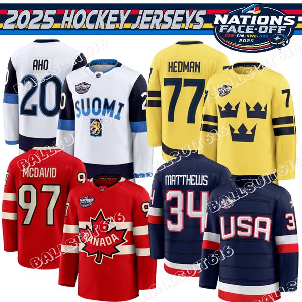 2025 4 Nations hockey jersey 2025 Nations jersey 4 nations face-off jersey canada jersey United States Jersey Finland jersey Sweden jersey Hockey Jerseys Hockey Wear
