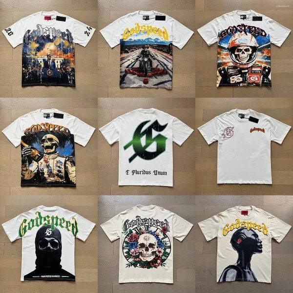 

Men' T Shirts Godspeed Men Women Couples Streetwear Young Sports God Speed Short Sleeve Loose Tops Tees, Magenta