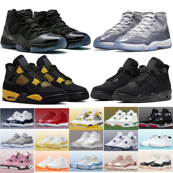 

with box men women sneakers outdoor basketball shoes 4s 11s 4 11 mens athletic trainers durable sports shoe Military Black Blue University White, # 30