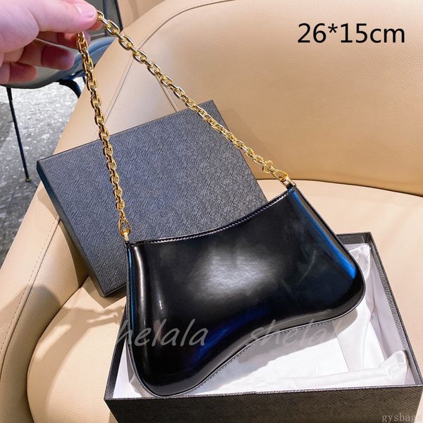 

Women Handbags Designers Saddles Single Shoulder Bags Small Baguettes Underarm Hobos Patent Leather Letters, Green