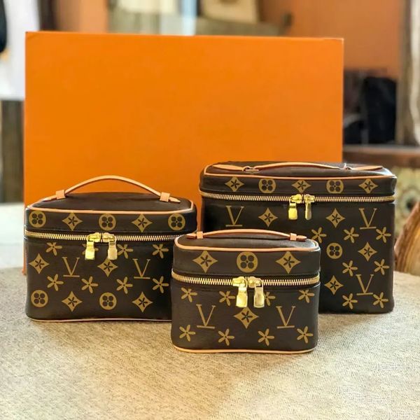 

Womens Makeup Bag Cases Cosmetic designer bags shoulder bag Wallet purse toiletry Pouch purs handbag make up crossbody Bag tote bag Clutch Handbags, Old flower