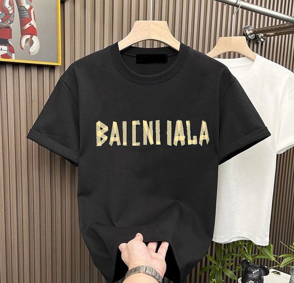 

Summer New Paris Designer High-Quality Clothing Luxury Casual Cotton T-Shirt Trend Street Style Men And Women Fashion Round Neck Short Sleeve Casual T-Shirt tee tops, Tomato