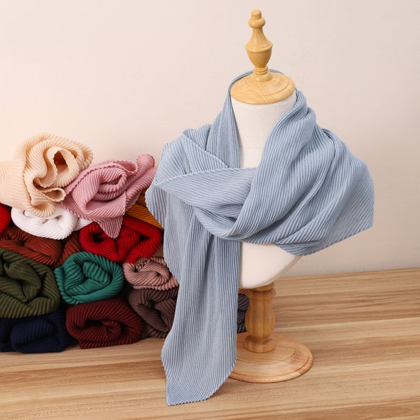 

Autumn and winter new solid color imitation cotton and linen scarf --820493