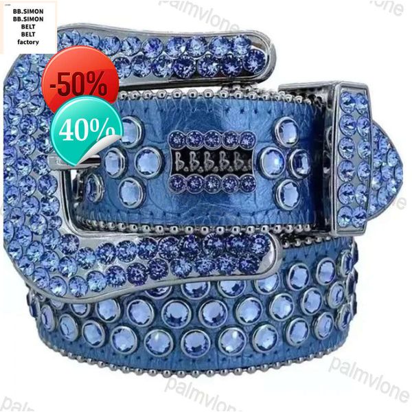 

designer bb simon belt bb belt rhinestone studded western leather belt for men women vintage bling waist belts for pants jeans mens buckle with box diamond 23-1lml, Black
