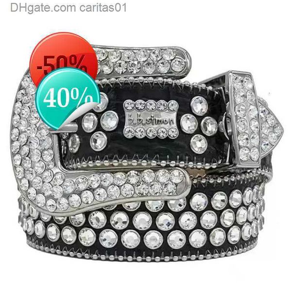 

Belts 2022 Designer Bb Belt Simon Belts for Men Women Shiny diamond belt Black on Black Blue white multicolour with bling rhinestones as gift caritas01lml, Yellow