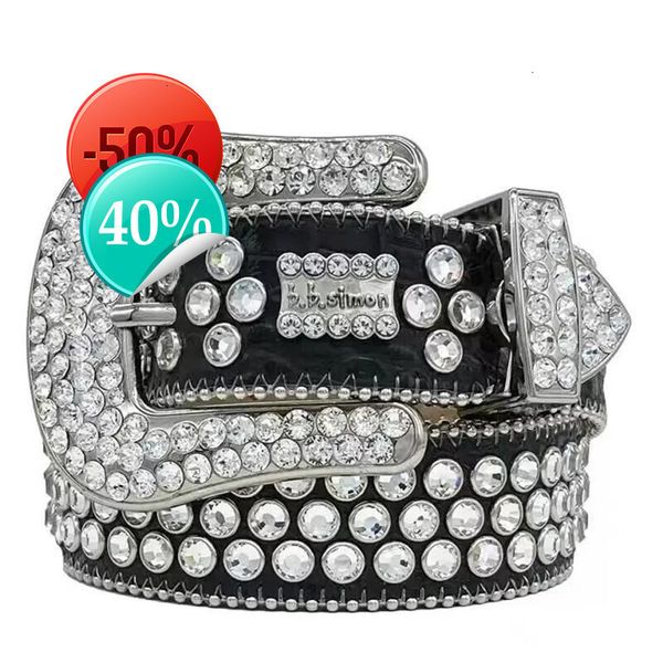 

Men Women Bb Simon Belt Luxury Designer Belt Retro Needle Buckle BeltS 20 Color Crystal diamondlml, 1_color